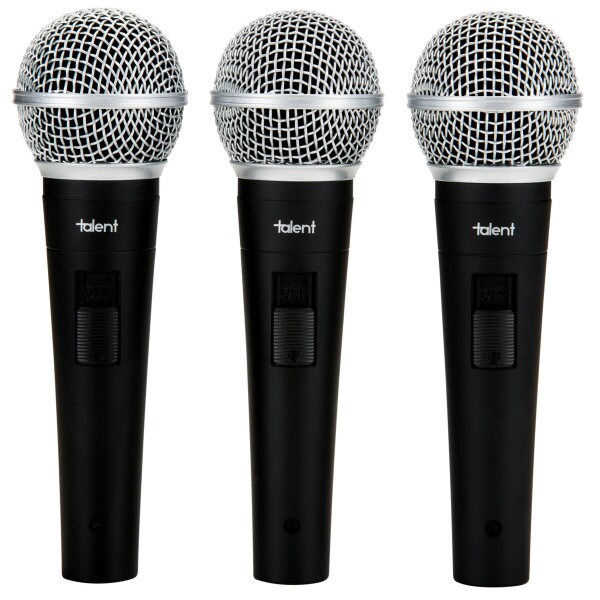 Main product image for Talent DM3PAK DynaMic Microphone 3-Pack with Case 233-131